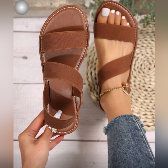 Shoes - Brown Strappy Sandals